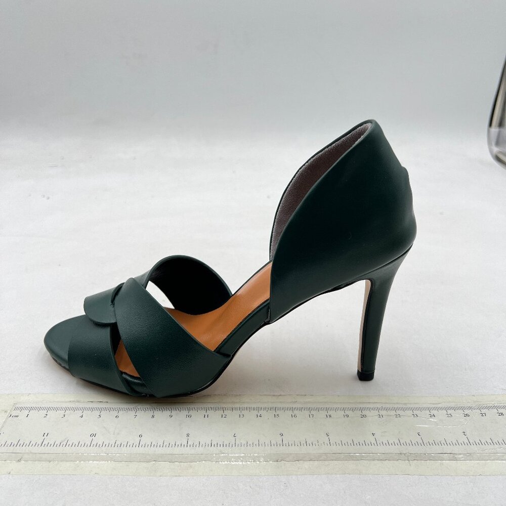 Pazzion Green Sexy Open Toe Slip On Stiletto Heeled Two Pieces Sandals - Picture 2 of 8